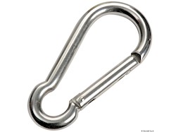 Moschettone in acciaio inox AISI 316 con chiusura senza sporgenza
